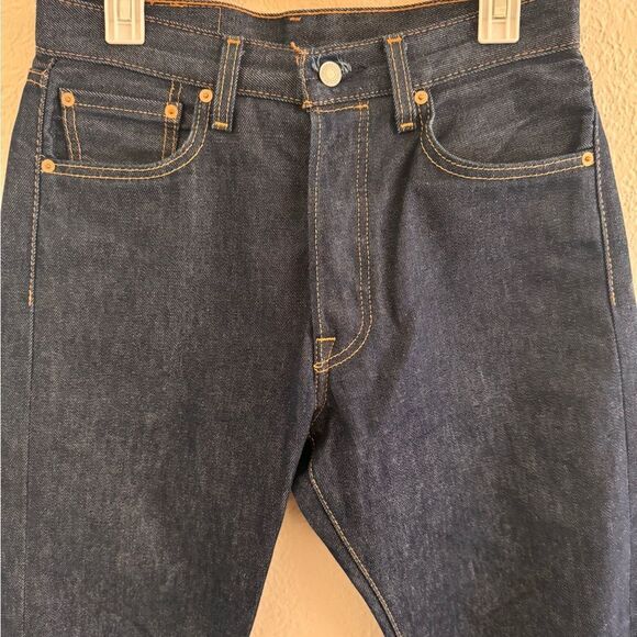 Levi's 501 dark Blue Straight Jeans with Classic Cut - Picture 2 of 9